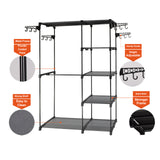 NNEDSZ Sorti Freestanding Portable Closet Metal Wardrobe Garment Rack Hanger