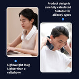 NNEDSZ LIFEBEA Portable Neck Fan, Hands Free Bladeless Fan, 4000 mAh Battery Operated Wearable Personal Fan, Leafless, Rechargeable, Headphone Design, USB Powered Desk Fan,3 Speeds (White)