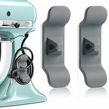 Cord Organizer Wrap Holder 4pcs Kitchen Appliance Cable Winder Adhesive Clip - 2PCS White+2PCS Black