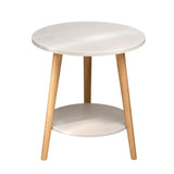 Minimalist Small Double Layer Sofa Side Table Compact Living Room End Table