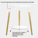 Minimalist Small Double Layer Sofa Side Table Compact Living Room End Table