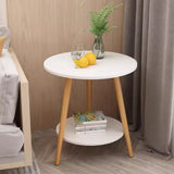 Minimalist Small Double Layer Sofa Side Table Compact Living Room End Table