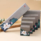 50pcs Blue Vintage Lotus Jewelry Box Paper Packaging Gift Boxes for Jewelry - 12*12*4cm(Box)