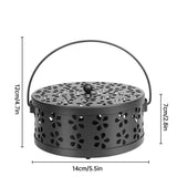 Iron Mosquito Incense Box Fireproof Tray Stand Indoor Household Incense Holder - Blue