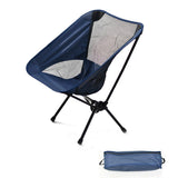 Outdoor Portable Lightweight Folding Camping Chair High Back Fishing Chair - Black