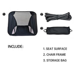 Outdoor Portable Lightweight Folding Camping Chair High Back Fishing Chair - Dark Blue