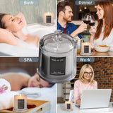 2Pcs Smokeless Glass Aromatherapy Candles Scented Gift Set for Relaxation - Freesia