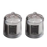 2Pcs Smokeless Glass Aromatherapy Candles Scented Gift Set for Relaxation - Freesia