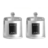 2Pcs Smokeless Glass Aromatherapy Candles Scented Gift Set for Relaxation - Freesia