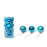 NNEDSZ 24Pcs/Pack Christmas Tree Xmas Balls Decorations Baubles Party Wedding Ornament - Dark Blue