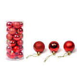 NNEDSZ 24Pcs/Pack Christmas Tree Xmas Balls Decorations Baubles Party Wedding Ornament - Gold
