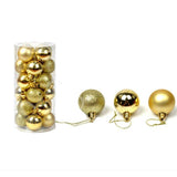 NNEDSZ 24Pcs/Pack Christmas Tree Xmas Balls Decorations Baubles Party Wedding Ornament - Gold