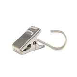 50PCS Stainless Steel Curtain Clip Hooks Strong Load-bearing Shower Accessories - Silver White