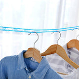 Portable 5M Travel Clothes Line Washing Rope Non Slip Airer Laundry Clothesline - Green