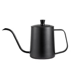 Hand Drip Coffee Pot Stainless Steel Fine Spout Hanging Ear Filter Cup Kettle - Silver