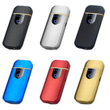 Arc Rechargeable Windproof Flameless Electronic Metal Lighter Usb Lighters Au - Blue