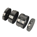 Zinc Alloy 4-Layer Aluminum Herbal Tobacco Herb Grinder Smoke Grinders Gun Black