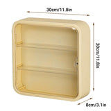 Wall Mounted Showcase Acrylic Figures Toys Display Case Dustproof Storage Box - Yellow