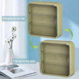 Wall Mounted Showcase Acrylic Figures Toys Display Case Dustproof Storage Box - Yellow