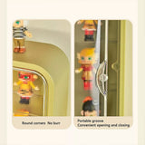 Wall Mounted Showcase Acrylic Figures Toys Display Case Dustproof Storage Box - Yellow