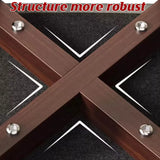 Wooden Square Bench Stool 30 x 30 x 43cm Rounded Design Garden Patio Home