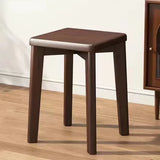 Wooden Square Bench Stool 30 x 30 x 43cm Rounded Design Garden Patio Home