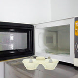 Microwave Egg Steamer With Lid Kitchen Egg Cooker Poacher Steam Box Container - Orange