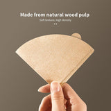 100PCS Coffee Filter Paper Drip Cone Funnel Handmade Filters for Coffee Machine - V02-100PCS