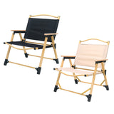 Outdoor Folding Chair Portable Camping Seat Compact Foldable Chair for Picnic - Black