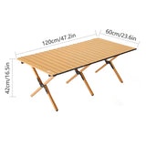 Folding Table Portable Picnic Camping Table Egg Roll Multi Function Outdoor