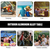 Aluminium Alloy Folding Table Portable Outdoor Camping Picnic Multifunctional