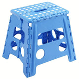 Portable Folding Plastic Stool Lightweight Collapsible Chair for Outdoor Travel - White