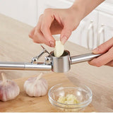 Stainless Steel Garlic Press Peeler Zinc Alloy Kitchen Tool Garlic Crusher
