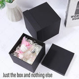 Square Gift Boxes 8pcs Empty Packaging Boxes for Favour Party Wedding Storage - Black-20x16.5cm