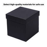 Square Gift Boxes 8pcs Empty Packaging Boxes for Favour Party Wedding Storage - Black-20x16.5cm