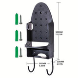 Iron Stand Double Hook Storage Rack Hanging Iron Holder for Home Organisation - Black