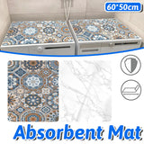 Washing Machine Water Absorbent Mat Quick Dry Dust Proof for Laundry Room Use - Colourful Print