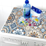 Washing Machine Water Absorbent Mat Quick Dry Dust Proof for Laundry Room Use - Colourful Print
