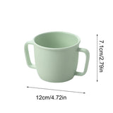 4PCS Bamboo Fiber Milk Drinking Cups with Handle Eco Friendly Small Grip Cups