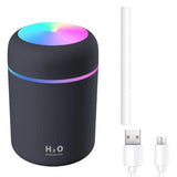 Usb Car Air Purifier Diffuser Aroma Oil Humidifier Mist Led Night Light Home Au - Pink