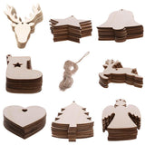 NNEDSZ Wooden Christmas Hanging Ornament for Tree DIY Craft Decoration 10pcs - Deer02