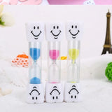 3 Mins Hourglass Sand Timer Kids Gifts Egg Kitchen Smiley Tooth Brushing Clock - Blue