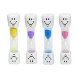3 Mins Hourglass Sand Timer Kids Gifts Egg Kitchen Smiley Tooth Brushing Clock - Pink