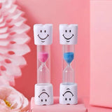 3 Mins Hourglass Sand Timer Kids Gifts Egg Kitchen Smiley Tooth Brushing Clock - Pink
