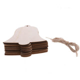 NNEDSZ Wooden Christmas Hanging Ornament for Tree DIY Craft Decoration 10pcs - Bell