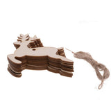 NNEDSZ Wooden Christmas Hanging Ornament for Tree DIY Craft Decoration 10pcs - Bell