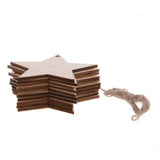 NNEDSZ Wooden Christmas Hanging Ornament for Tree DIY Craft Decoration 10pcs - Christmas Tree