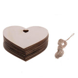 NNEDSZ Wooden Christmas Hanging Ornament for Tree DIY Craft Decoration 10pcs - Heart