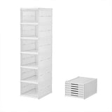 Easy Assemble Shoe Box Foldable Rack 3/6 Layers Storage Transparent Drawers - 3-Tier