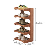 Small 5-Tier Shoe Rack Compact Shoe Storage Dustproof Space Saving Durable